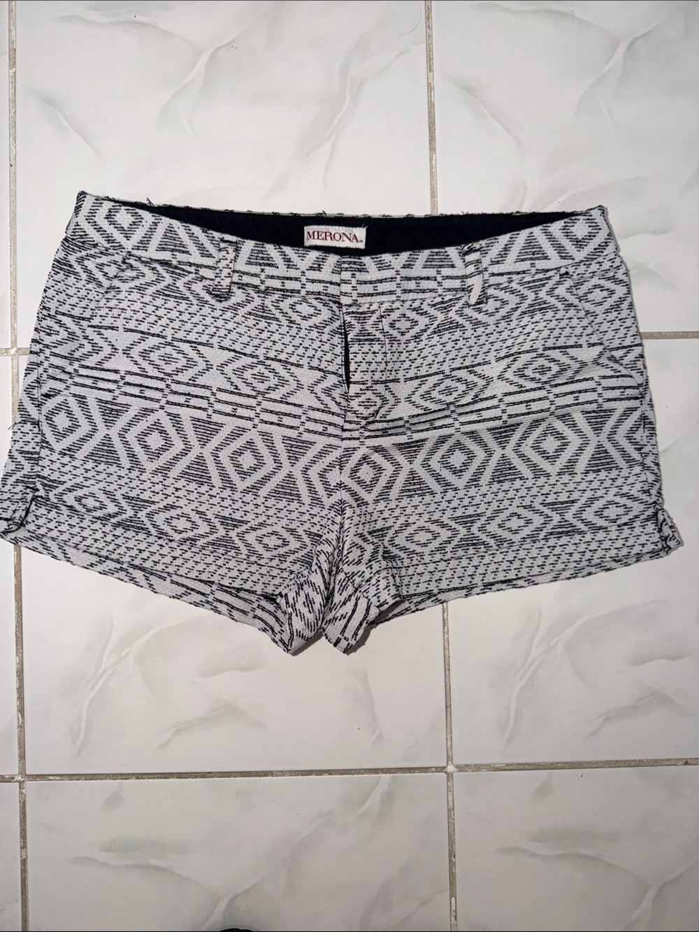 Merona Black & White Aztec Patterned Shorts